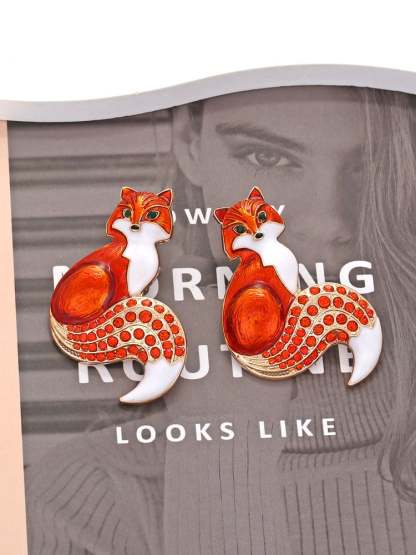 Funny Fox Cartoon Earrings-POIULTD