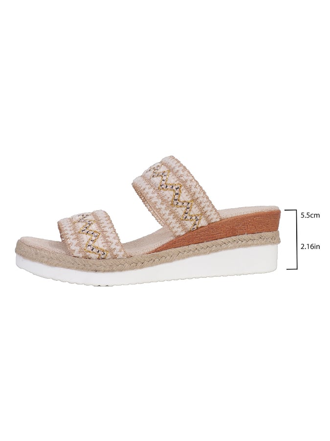 Summer New Foreign Trade Slope -To -Bottom Women's Shoes Cross -Border Large Size One Word With Casual Slope And Slip-POIULTD