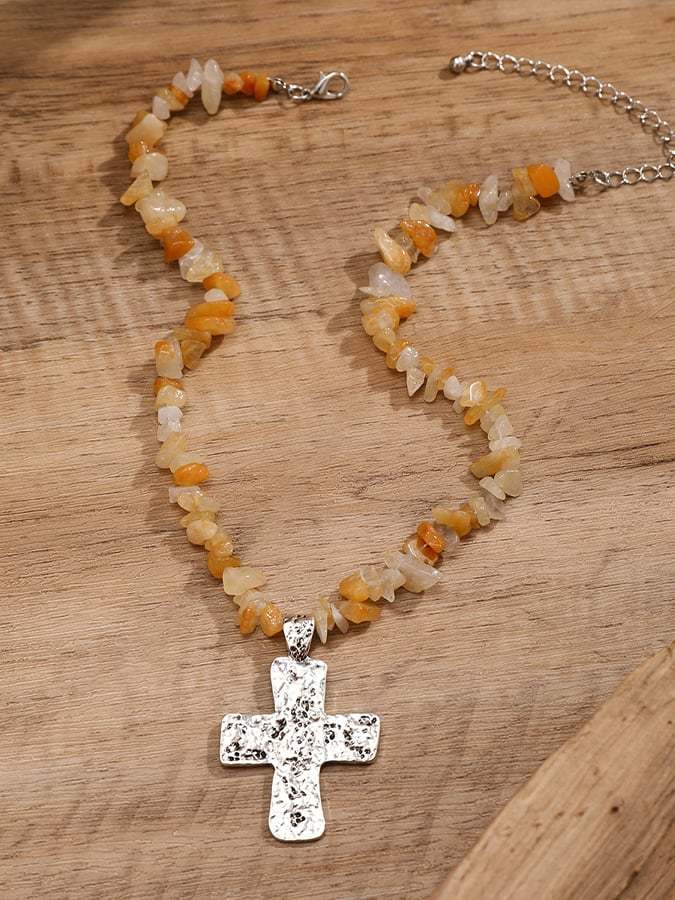 Women's Western Style Cross Necklace-POIULTD