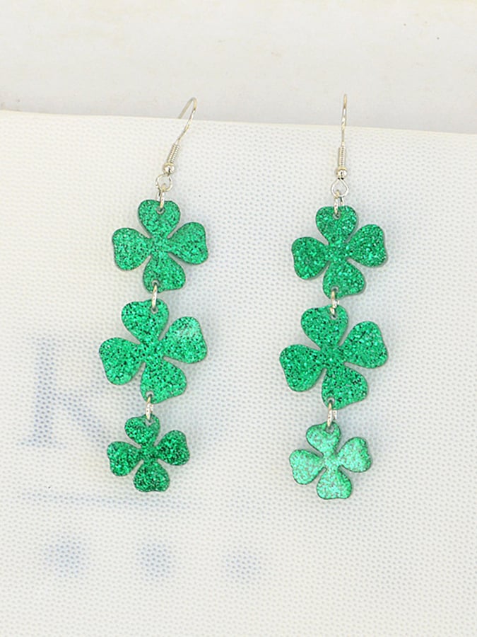 European And American St. Patrick'S Day Women'S Earrings-POIULTD