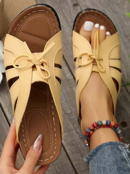 Summer New Bow, Fish Mouth Shake Beach Sand Slippers-POIULTD