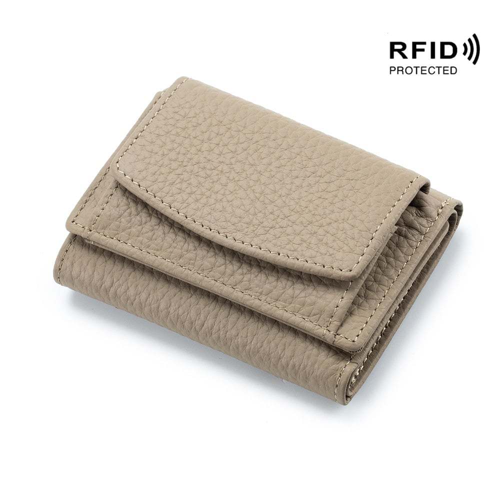 2024 New Genuine Leather RFID Blocking Card Holder Organizer Pocket Mini Wallet-POIULTD