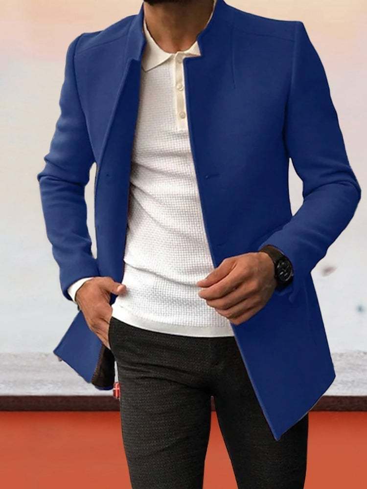 Solid Tweed Blazer-POIULTD