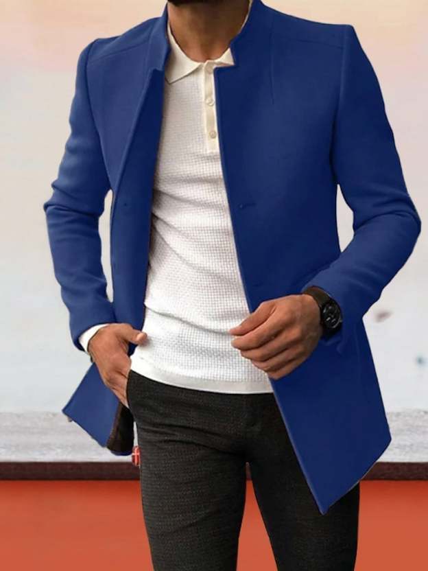 Solid Tweed Blazer-POIULTD