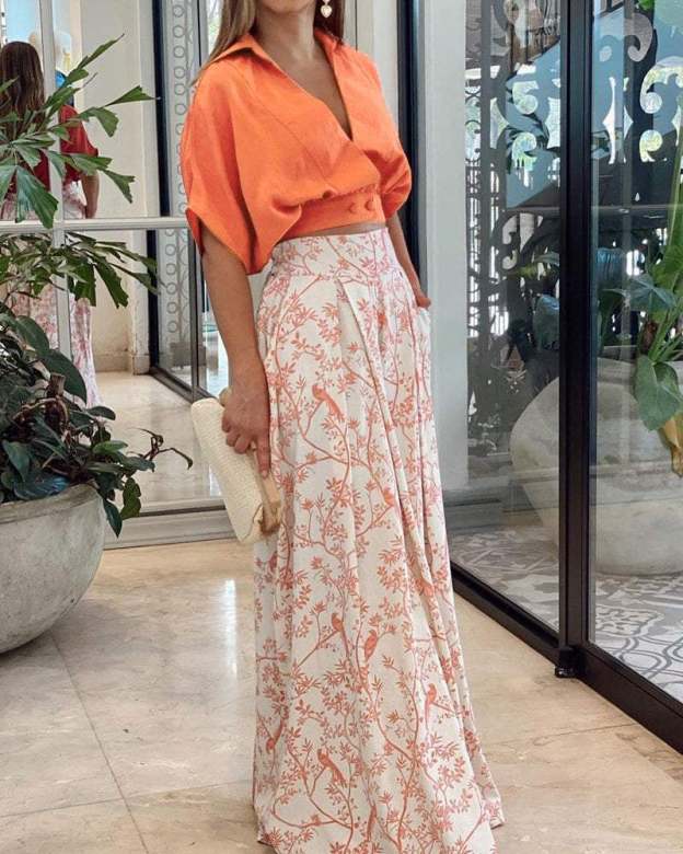 👗👗LAPEL TOP&PANTS TWO PIECE SET-POIULTD