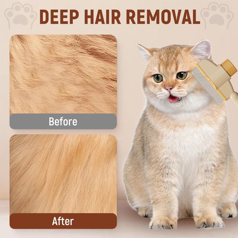 🔥Self-cleaning Pet Flea Comb Grooming Brush-POIULTD