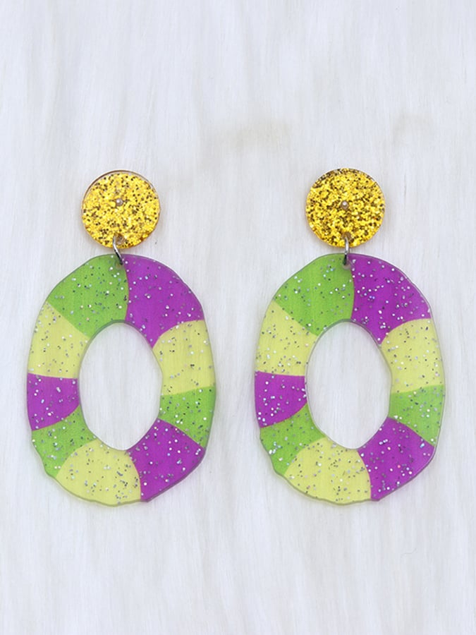 Women's Carnival Geometric Trendy Temperament Light Luxury Versatile Fashionable Earrings-POIULTD