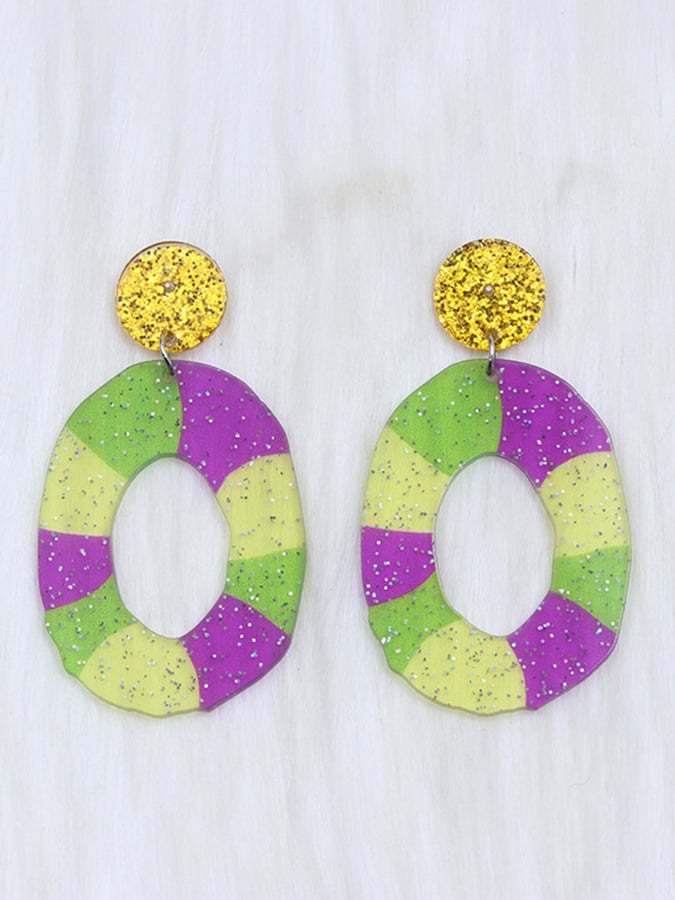 Women's Carnival Geometric Trendy Temperament Light Luxury Versatile Fashionable Earrings-POIULTD