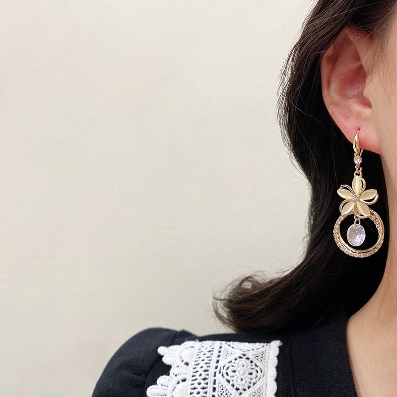 (🌸New Spring) Opal Flower Earrings-POIULTD