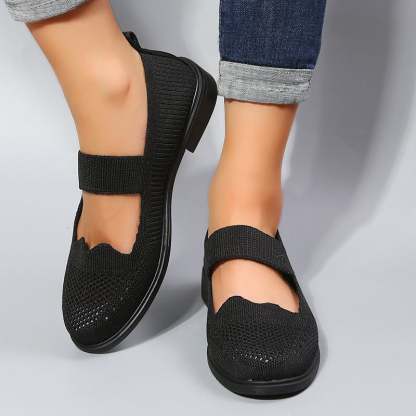 Casual Stretch Flat Women's Flyknit Shoes-POIULTD