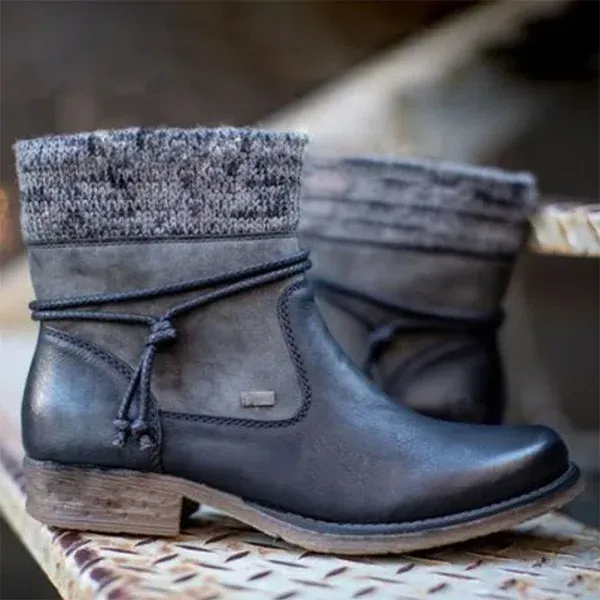 🔥Last Day Promotion 50% OFF - Women's Casual Vintage Leather Zip Boots