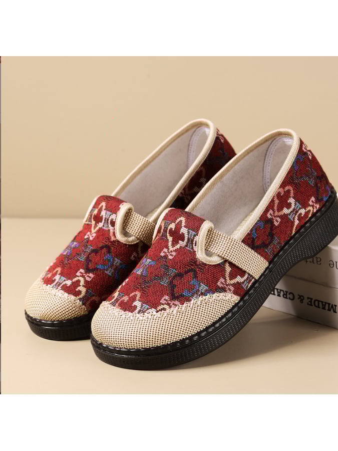New Fashion Tide Shoes Soft Sole Comfortable And Breathable Ethnic Style Casual Single Shoes Women-POIULTD