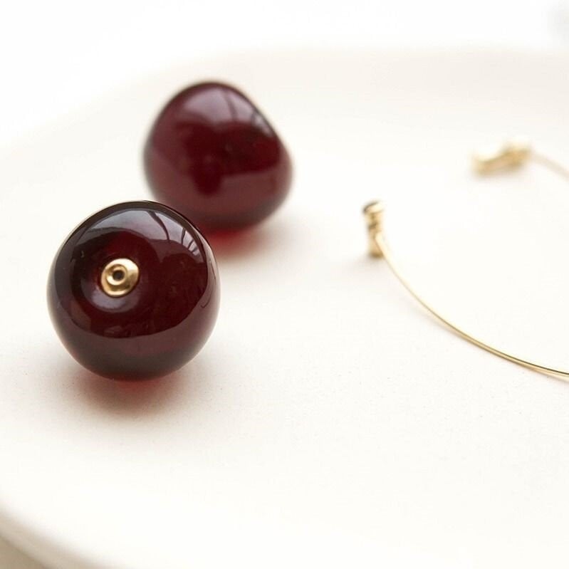 Cherry earrings-POIULTD