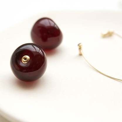 Cherry earrings-POIULTD