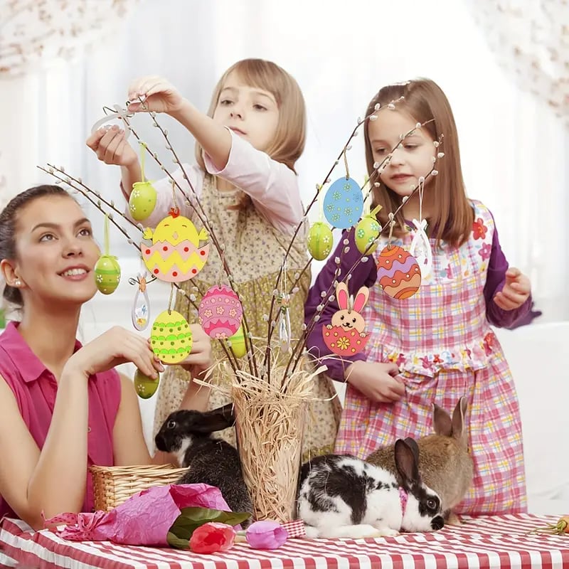🔥Easter Sale🔥DlY Easter Wood Egg Slices