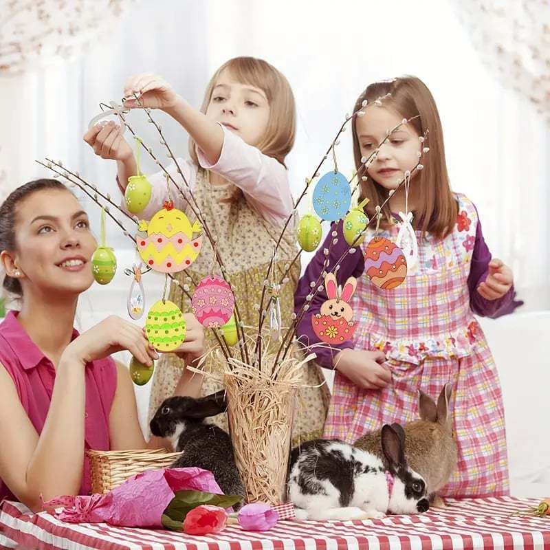 🔥Easter Sale🔥DlY Easter Wood Egg Slices
