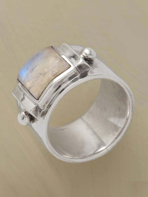 Vintage Moonstone Ring-POIULTD