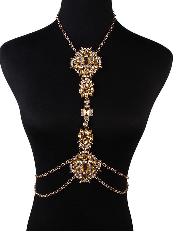 Stylish Diamond Body Chain-POIULTD