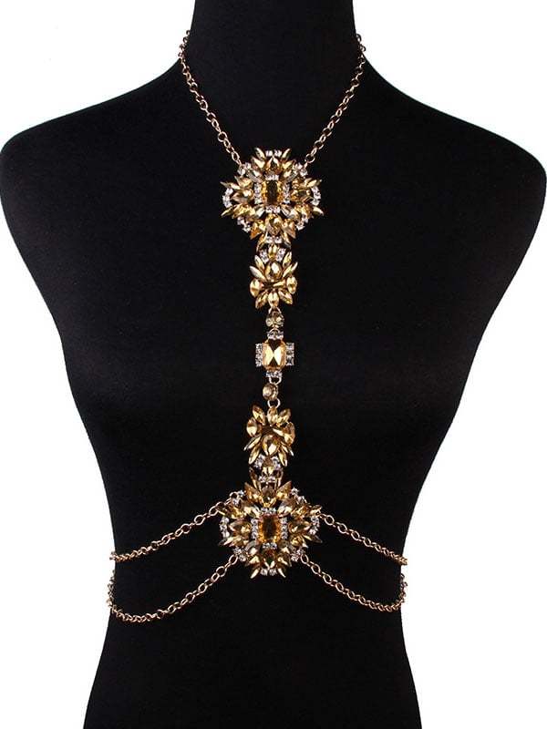 Stylish Diamond Body Chain-POIULTD