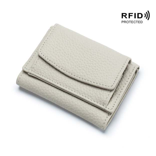 2024 New Genuine Leather RFID Blocking Card Holder Organizer Pocket Mini Wallet-POIULTD