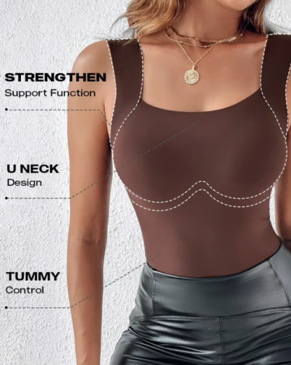 HOT SALE NOW !!🔥 U Neck Shapewear Built-in Bra Tank-POIULTD