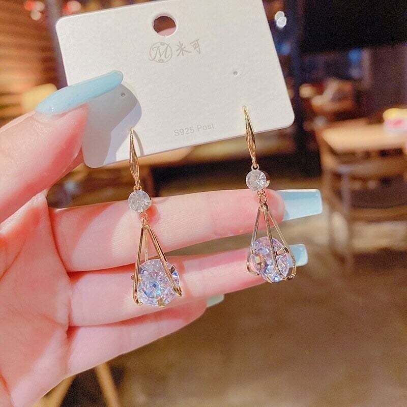 Super Flash Rhinestone Earrings-POIULTD
