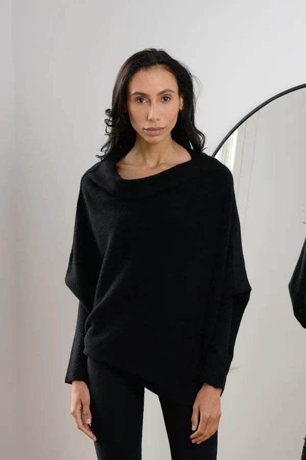 Asymmetric Draped Jumper-POIULTD