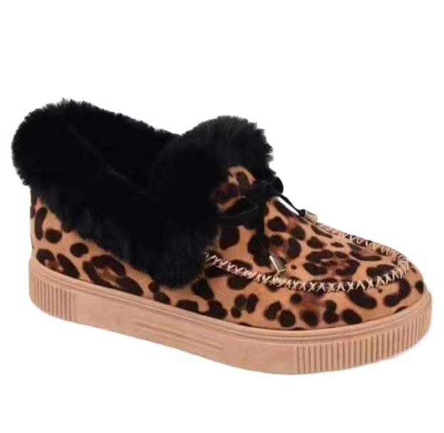 🔥Women's round toe fleece thick warm cotton shoes-POIULTD