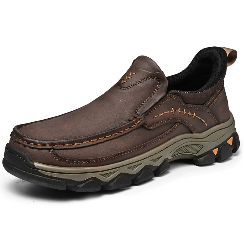 ⏰Promotion 60% OFF - 2025 New Men's Orthopedic Comfortable Hands-Free Genuine Leather Slip On Loafers-POIULTD