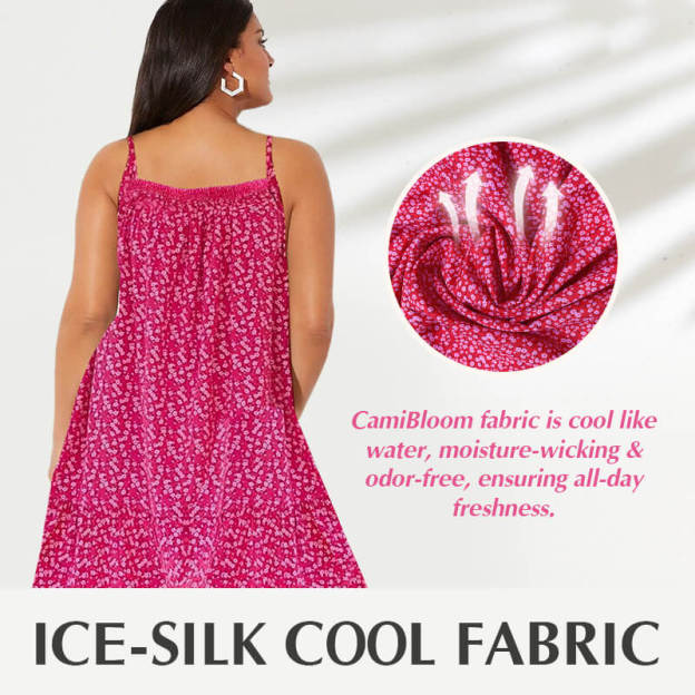 Floral Printed Camisole Dress-POIULTD