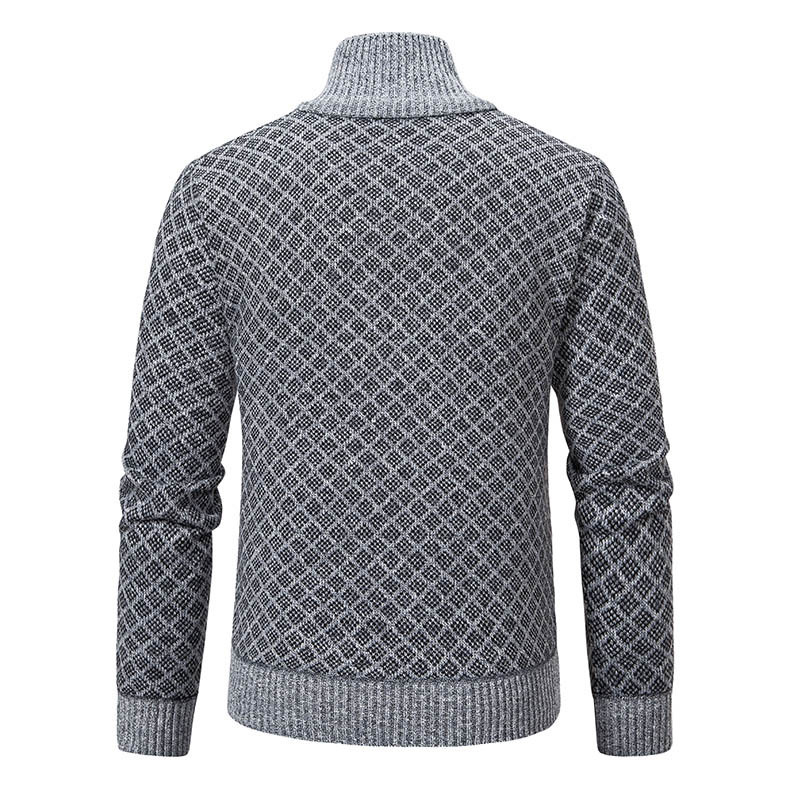 Jacquard Knitted Sweater-POIULTD