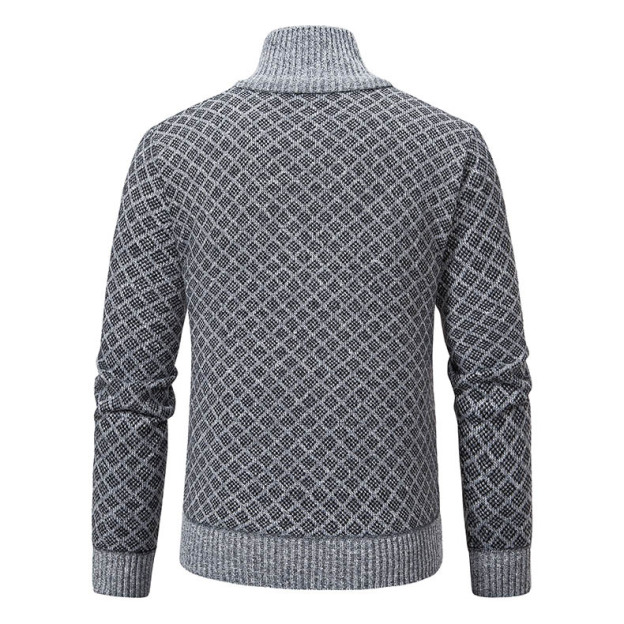 Jacquard Knitted Sweater-POIULTD