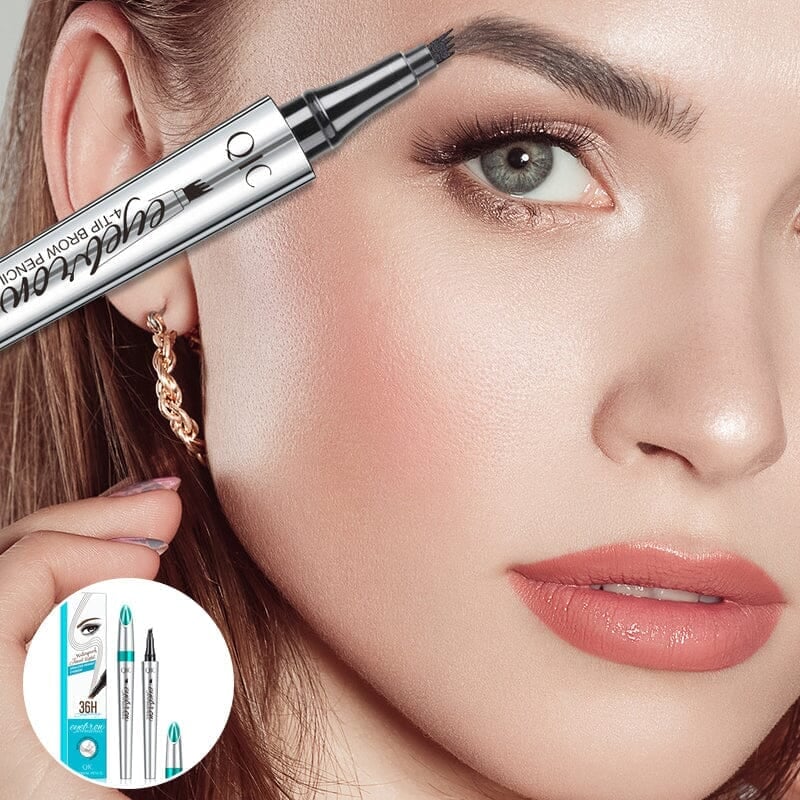 ✨Last Sale 49% OFF-🔥3D Waterproof Microblading Eyebrow Pen 4 Fork Tip Tattoo Pencil