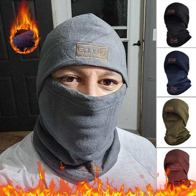 Polar Fleece Balaclava Hood Face Mask-POIULTD