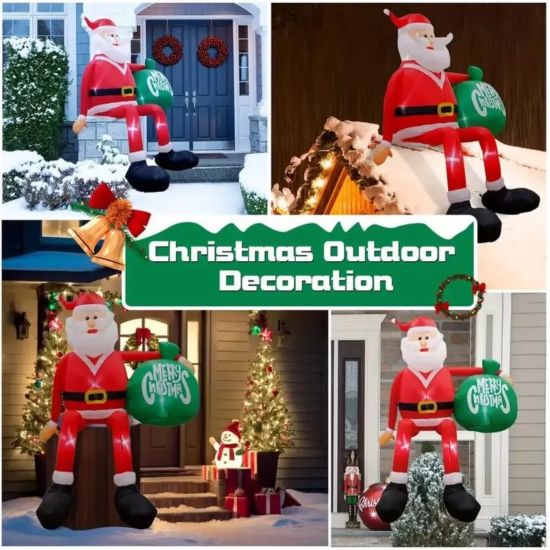 🔥Christmas sale with 59% off💥Santa Claus outdoor inflatable scene decoration