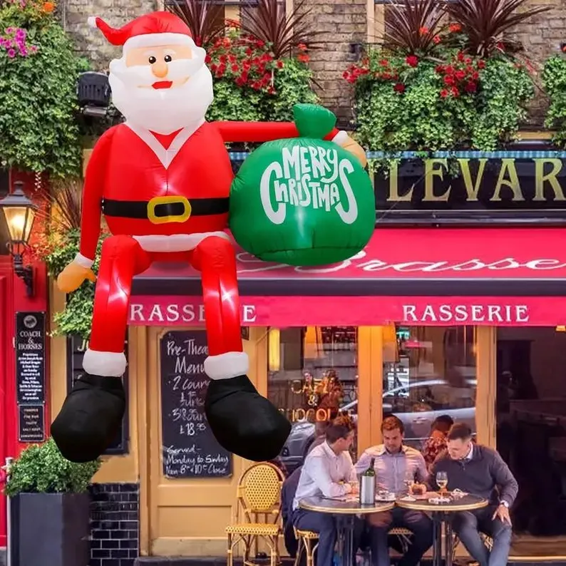 🔥Christmas sale with 59% off💥Santa Claus outdoor inflatable scene decoration