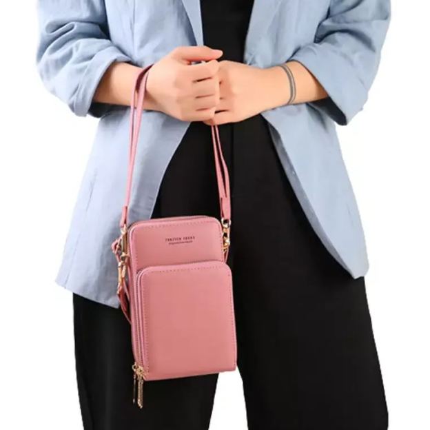 Leather Small Crossbody Bag/Mini Messenger Shoulder Handbag
