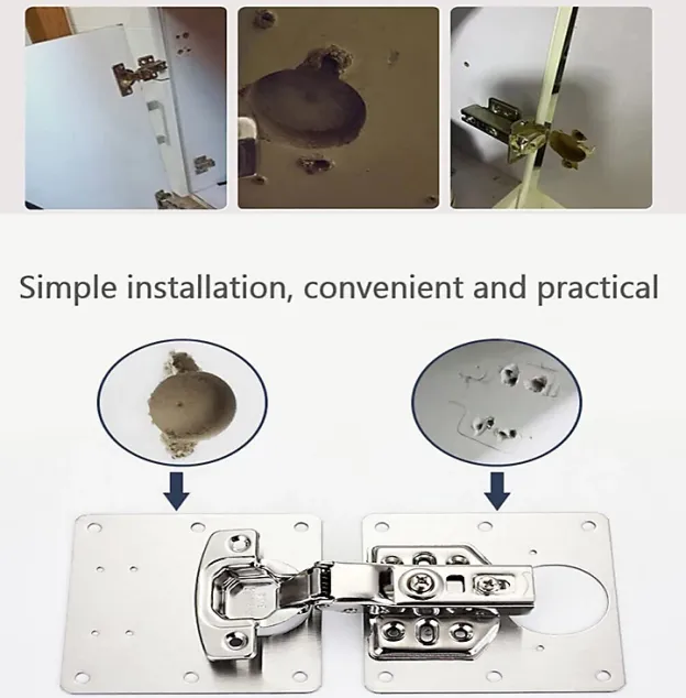 Repair piece for side hinge plate