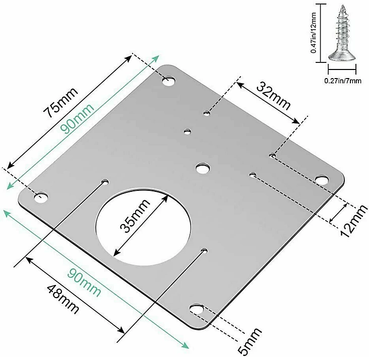 Repair piece for side hinge plate