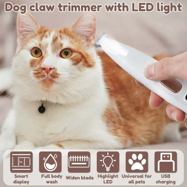 🎁BUY 2 GET FREE SHIPPING 🎁WATERPROOF、RECHARGEABLE PET PAW TRIMMER WITH LED LIGHT-POIULTD