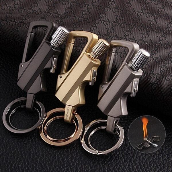 🚀 Funny Gadget 🔥 Keychain Flint Fire Starter-POIULTD