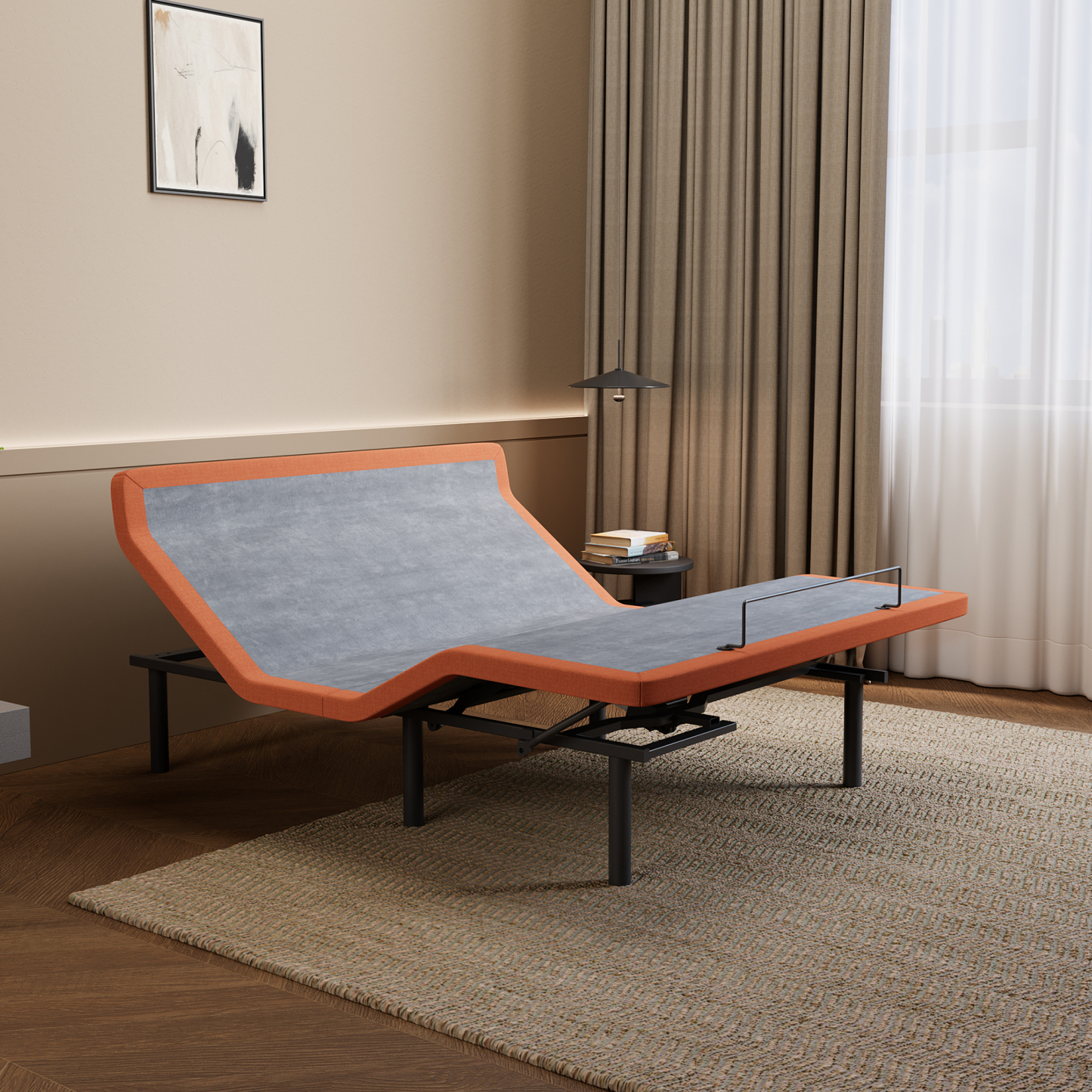 FlexSleep Pro Series E5000, Massage Back Support Adjustable Bed Frame-eshinesleep
