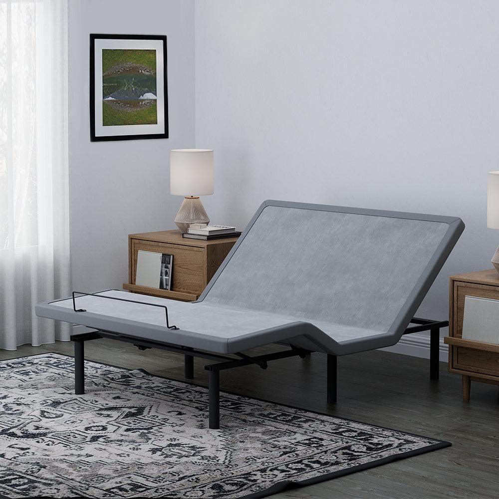 FlexSleep Pro Grey Series E3100, Massage Adjustable Bed Frame-eshinesleep