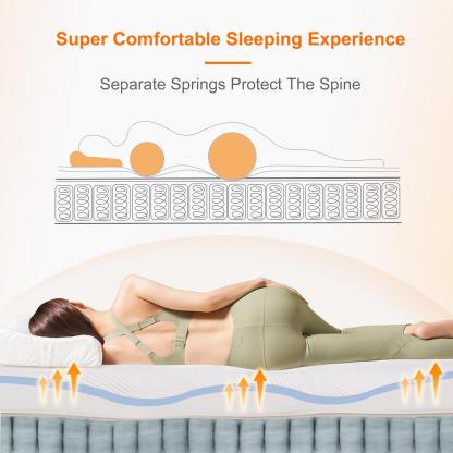 ESHINE 12” LUX Hybrid Mattress-eshinesleep