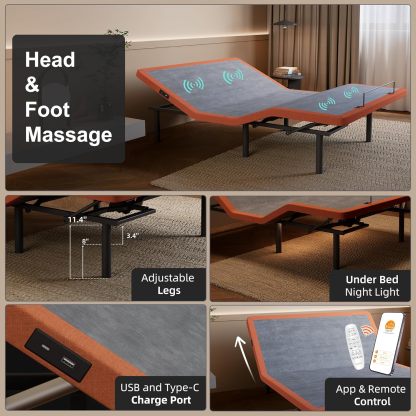 E5000 Adjustable Bed Bundle with 12" Mattress