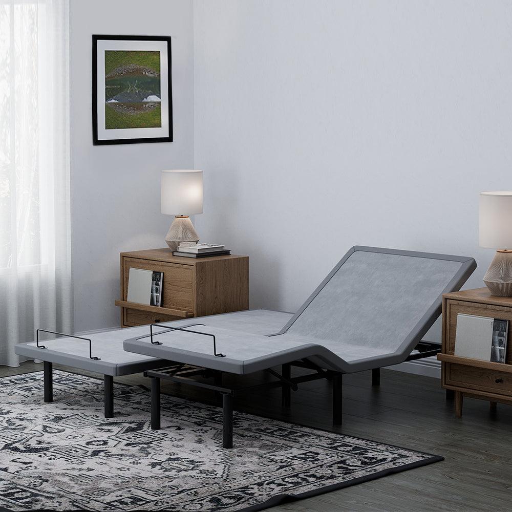 FlexSleep Pro Grey Series E3100, Massage Adjustable Bed Frame-eshinesleep