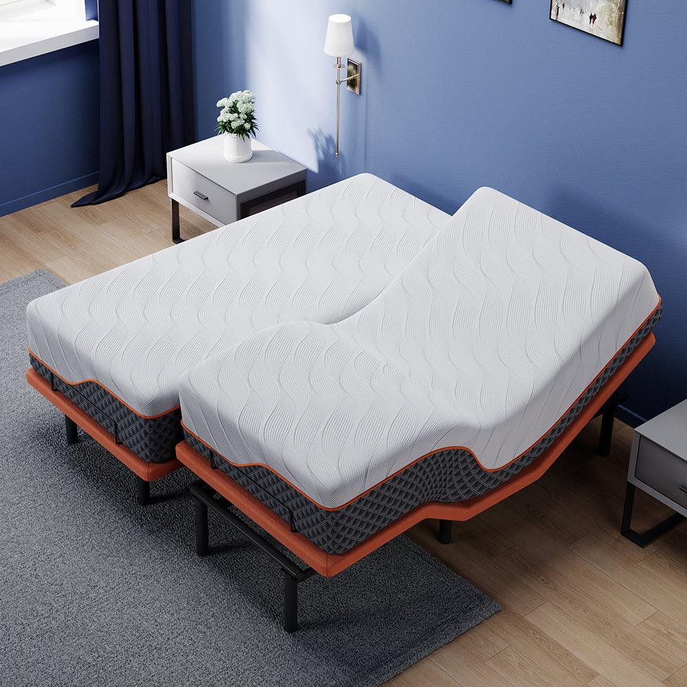 {"default":"FlexSleep Pro Series E3000, Massage Adjustable Bed Frame with 14\"/12” Hybrid Mattress - EshineSleep"}