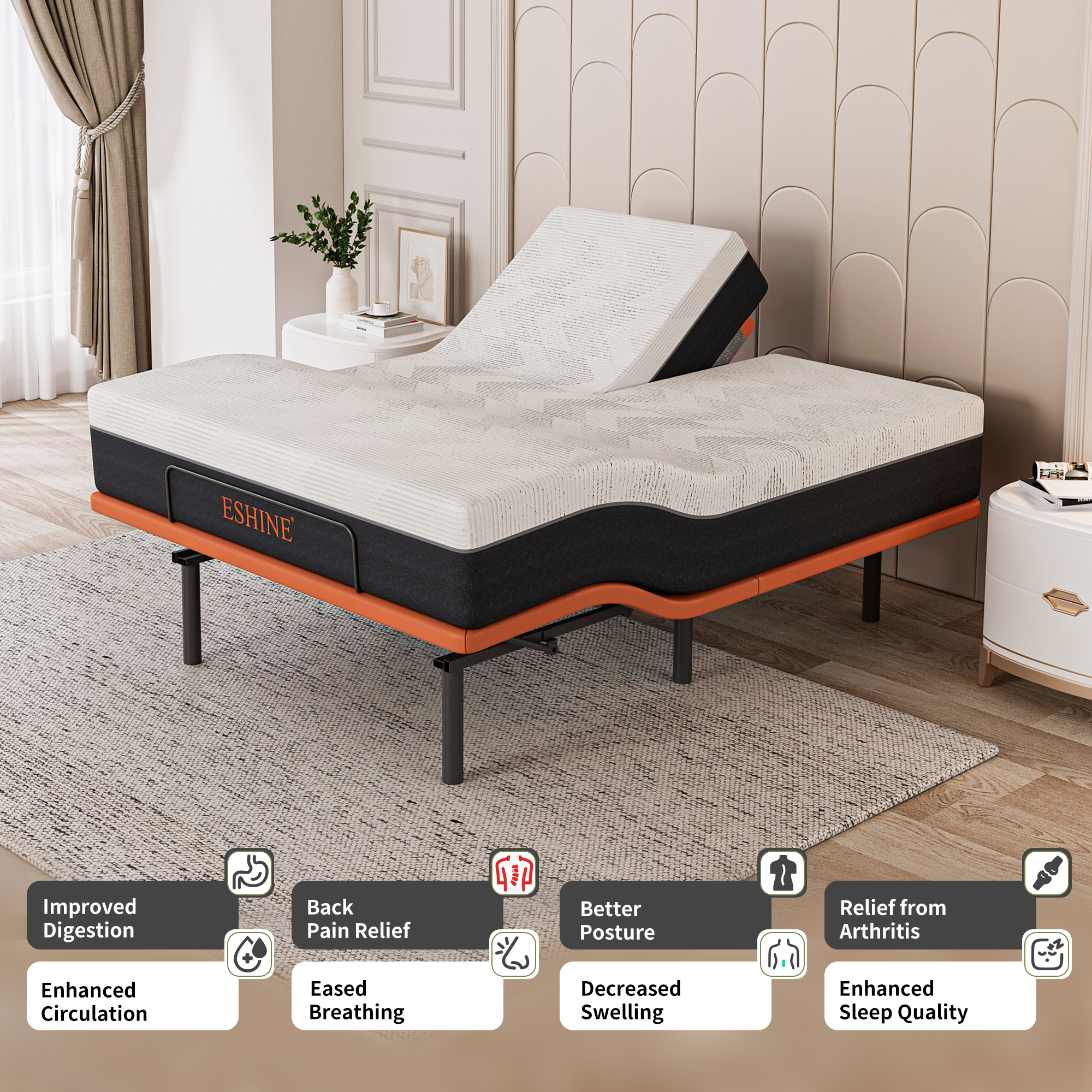 Split Queen Adjustable Bed Bundle 