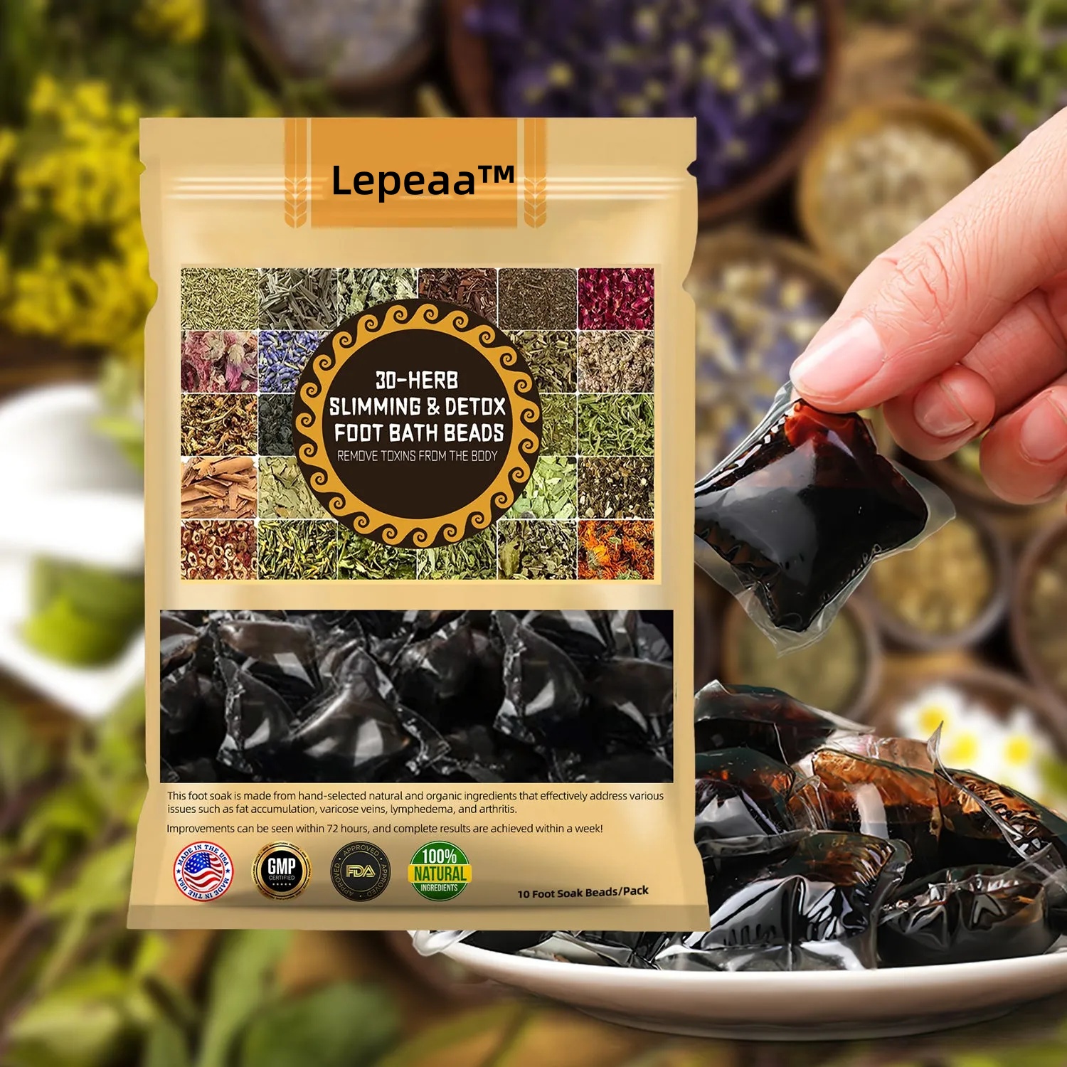 Lepeaa™ 30-Herb Slimming & Detox Foot Bath Beads