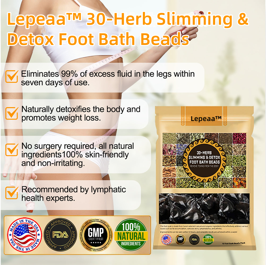 Lepeaa™ 30-Herb Slimming & Detox Foot Bath Beads